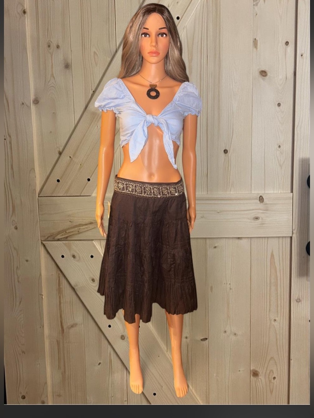 Derek Heart Beaded Maxi Skirt